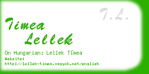 timea lellek business card